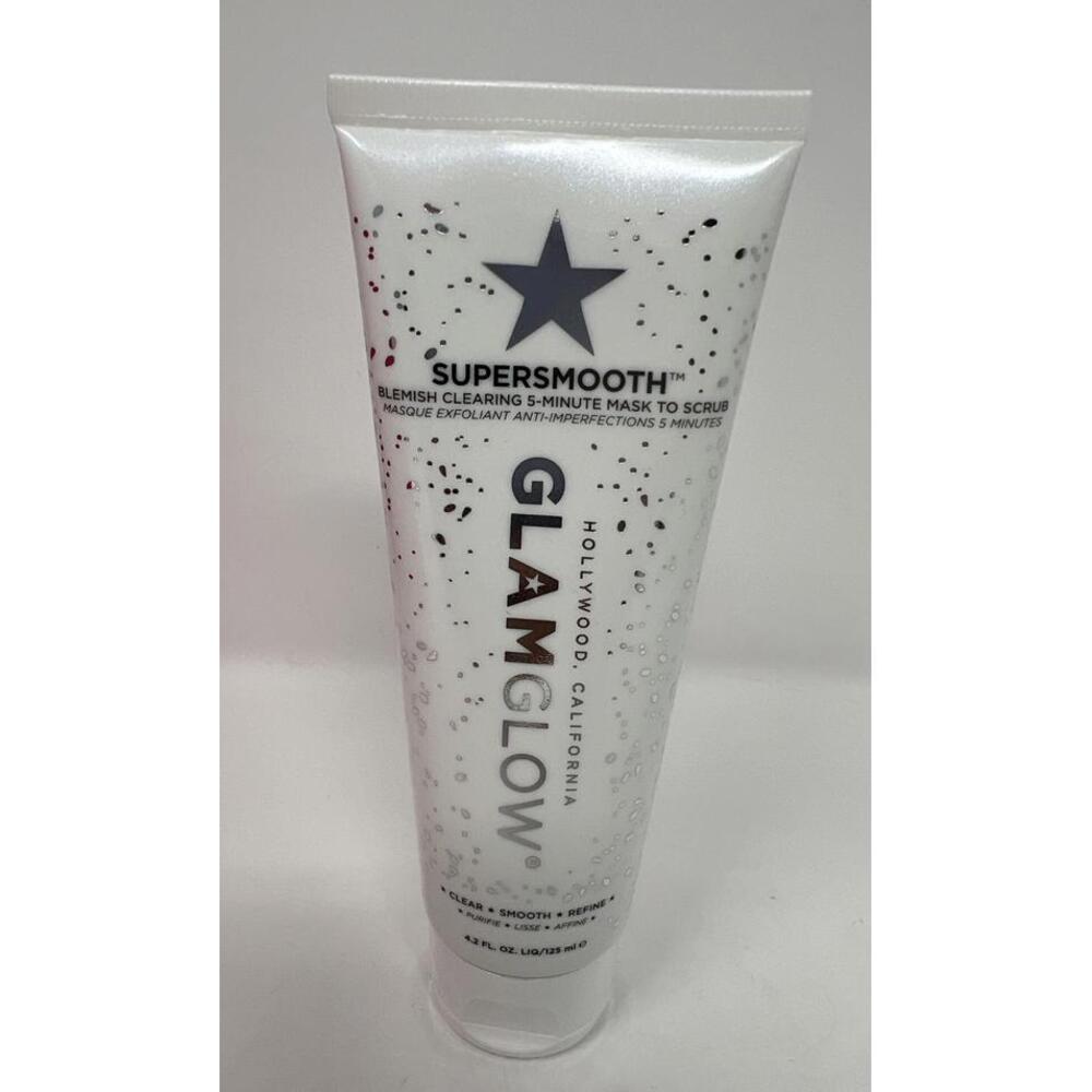 GLAMGLOW Supersmooth Acne Clearing 5-Minute Mask To Scrub  4.2oz SealedJ255